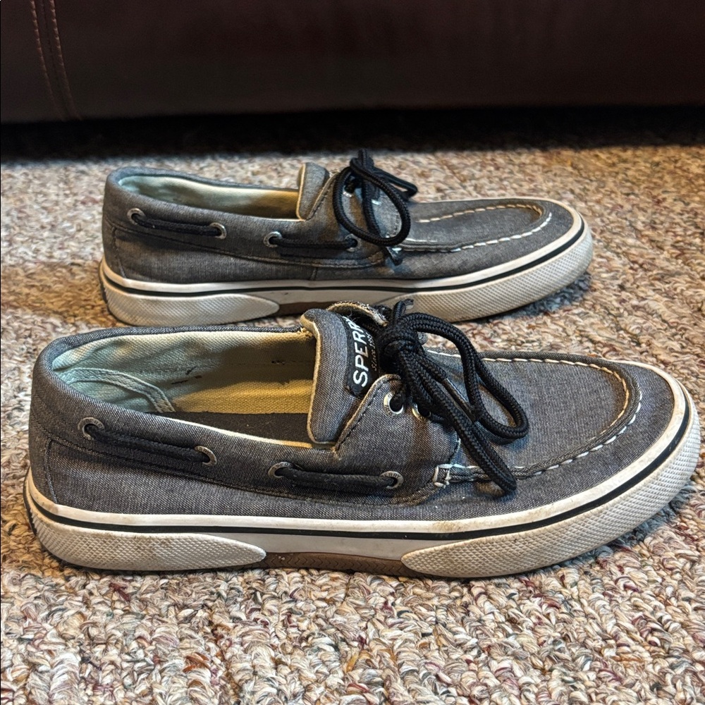 Sperry Men’s 7 Black Chambray Boat shoes - Picture 4 of 8